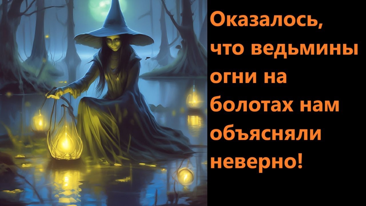 Оказалось, что ведьмины огни на болотах нам объясняли неверно!