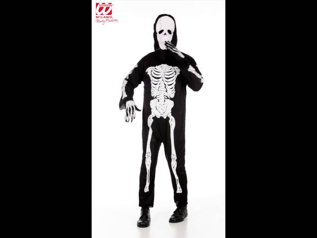Vídeo relacionado con Funidelia Disfraz de esqueleto brilla en la oscuridad para hombre, Incluye mono y pasamontañas- Traje para adultos para fiestas, Carnaval y Halloween, Talla XXL