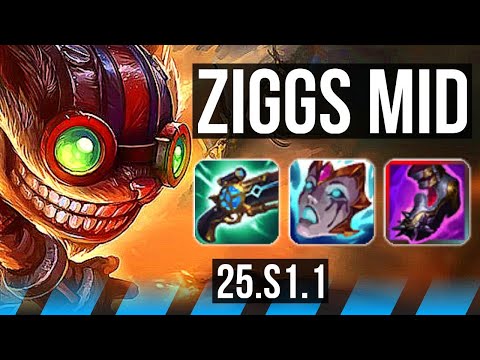 ZIGGS vs DIANA (MID) | Rank 8 Ziggs | NA Master | 25.S1.1