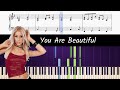 How to play piano part of Beautiful by Christina Aguilera