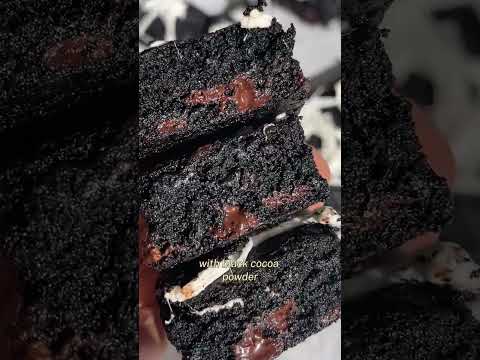 Black cocoa brownies with a gooey marshmallow spiderweb 👀 They’re rich, fudgy, and taste like if an
