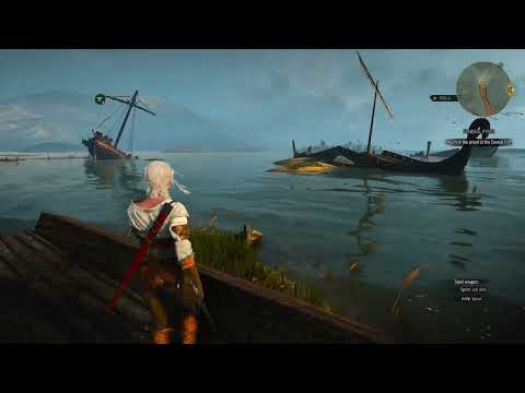 The Witcher 3:Ciri vs Group of Pirates/Drowner's and giant whale carcass