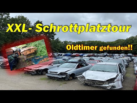 KRASSE Oldtimer-Funde auf RIESEN-Schrottplatz und leider viele ABGEBRANNTE Autos - WARUM ??? in 4K