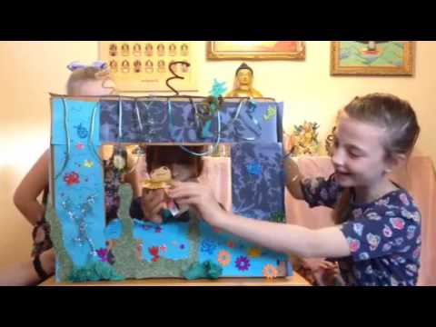 The Blind Turtle Puppet Show Atisha KMC childrens meditation class 2016