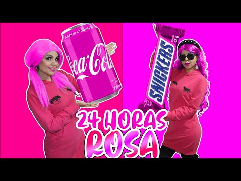 24 HOURS eating everything PINK - my pink world / MALI AND EMITA