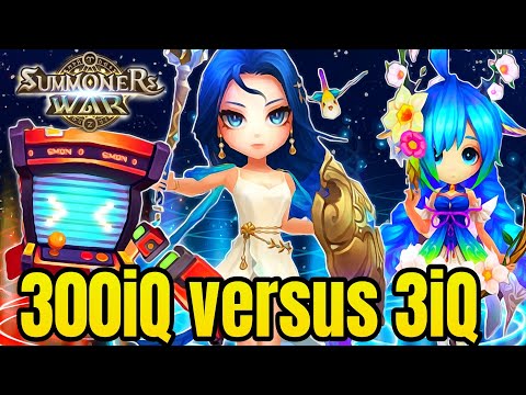 300IQ team versus 3IQ teams. - Summoners War
