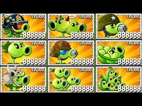 Tournament 20 PEASHOOTER & New Pea Plants Battlez - Who Will Win? - PvZ 2 Team Plant vs Team Plant