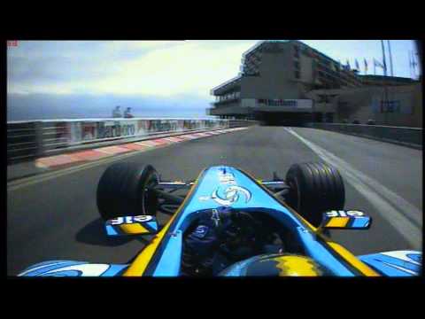 Jarno Trulli Monaco 2004 Pole onboard (Pure V10 Sound)