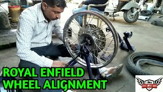 preview picture of video 'ROYAL ENFIELD WHEEL ALIGNMENT || BEST WAY||'