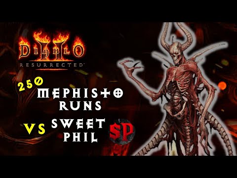 Diablo 2 Resurrected - 250 Hell Mephisto Runs Magic Find Battle vs SweetPhil