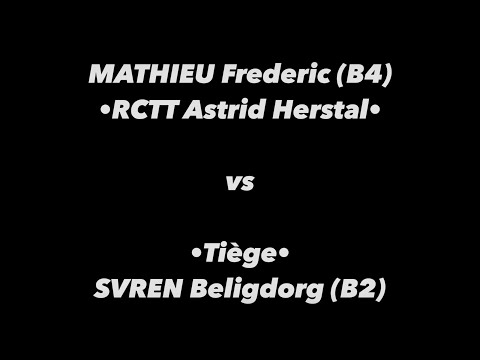 Tennis de Table - Critérium d'été Astrid · Finale · MATHIEU Frederic (B4) vs SVREN Beligdorg (B2)