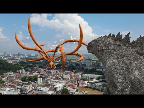 Legendary Godzilla vs Naruto Kurama (Kyubi)