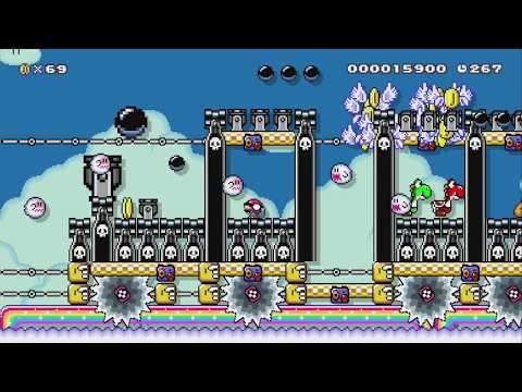 Rainbow-Train Manufacture by GM| Flex-D - Super Mario Maker 2 - No Commentary 1bv 1bw