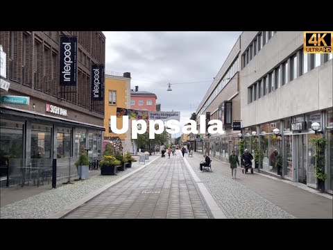 Uppsala, Sweden 🇸🇪 | Svartbäcksgatan and Kungsängsgatan Rainy Day Walk |Unedited Video |[4K HDR]
