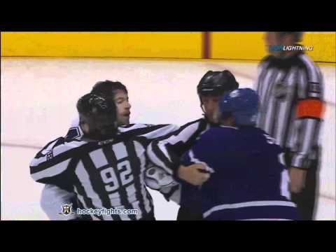 Nate Thompson vs Luke Schenn Jan 3, 2012