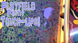 Repainting A Worn, 1980 Williams FIREPOWER Pinball Playfield - Hand Mixing The Colors