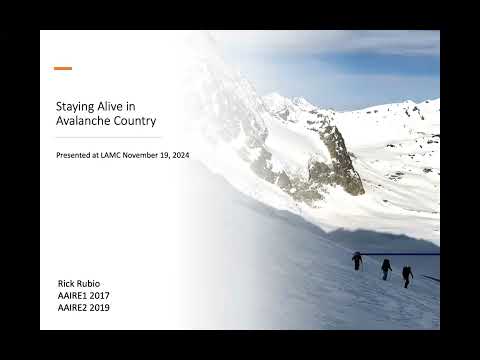 Staying Alive in Avalanche Country