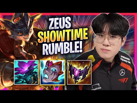 ZEUS SHOWTIME WITH RUMBLE! - T1 Zeus Plays Rumble TOP vs Rengar! | Season 2024
