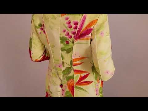 ROBERTA SCARPA Floral Linen Coat for Summer