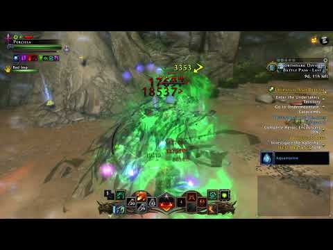 Warlock healer soul weaver(paragon) combat in North Dark on Neverwinter mmo