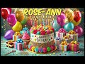 ROSE ANN Happy Birthday Song Happy Birthday To You