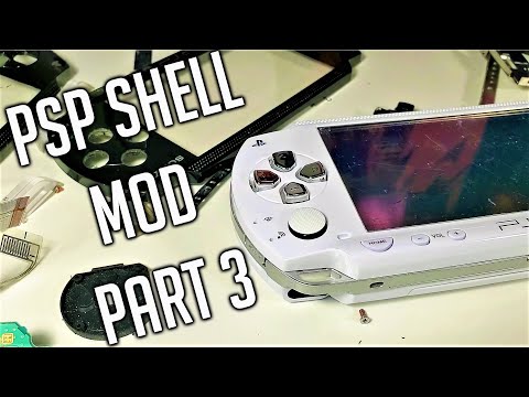 PSP White Housing Mod - VLOG - Part 3 FINAL Assembly - PSP 1000 Japanese Exclusive White Shell
