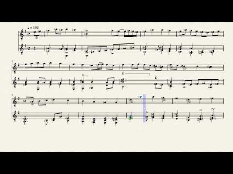 Passo Mezzo – Anonymous, XVI century (guitar duo sheet music)