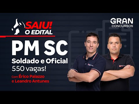 Concurso PM SC Soldado e Oficial - Saiu o edital com 550 vagas!
