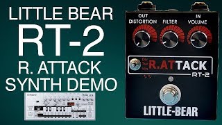 Video thumbnail for Little-Bear R.Attack RT-2 Synth Demo | Proco Rat Distortion Pedal Clone by anode8