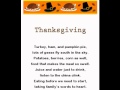 Thanksgiving Thanksgiving Rhymes Songs
