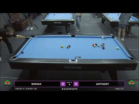 ROMAN vs ANTHONY - SNOOK-D - TABLE 10 | EvoSports