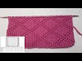 Diamond Knit Stitch Pattern| Rautenmuster stricken| Punto Rombi ai ferri| Punto Rombos a dos agujas
