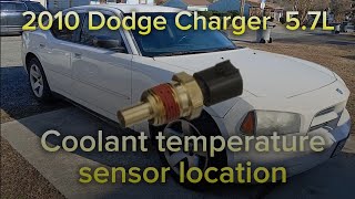 2010 Dodge Charger 5.7L Coolant temperature sensor LOCATION