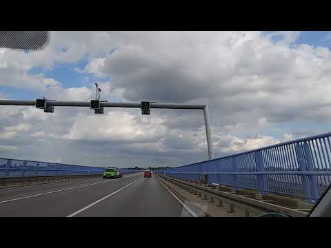 Stralsund. 1. Fahrt über die Rügenbrücke