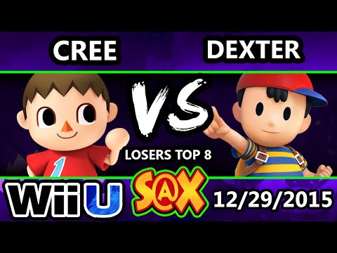 S@X 130 - Cree (Villager) Vs. Dexter (Ness) SSB4 Losers Top 8 - Smash Wii U - Smash 4