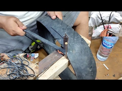 Membuat tali kuat dari ban motor bekas