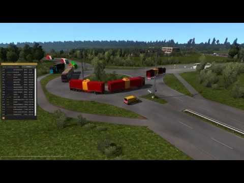 Euro Truck Simulator 2 MP - Timelapse: 2018 Christmas convoy