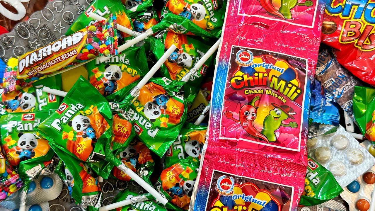 Satisfying Video | Yummy Rainbow FUNKY Lollipops,Candies and Chocolates Unpacking,ASMR