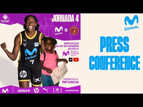 Press conference Movistar Estudiantes - Umana Reyer Venezia. Eurocup Women Day 4.