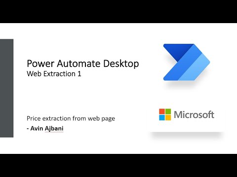 Power Automate Desktop - Web Extraction Part 1 | Price extraction from web page