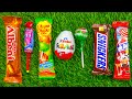 ASMR Most Popular Candys Some Lots Of Colorful Rainbow Lollipop Candy Unpacking Chocolate Eat