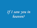 Tears in Heaven (lyrics)