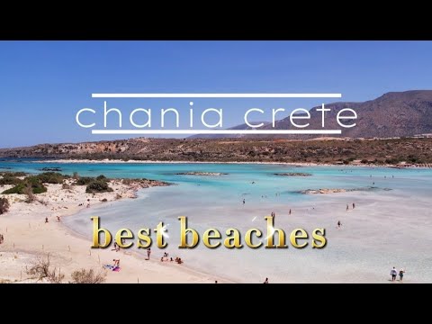 Chania best beaches-4k aerial view