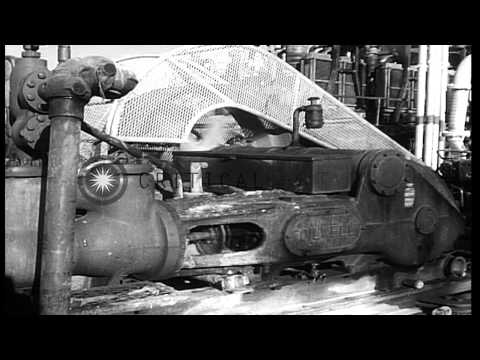 Oil exploration and production by Compagnie Française des Pétroles, in Sahara, Al...HD Stock Footage