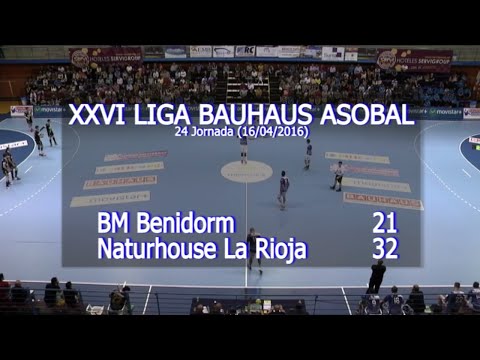 LIGA BAUHAUS ASOBAL J24 BM. Benidorm - Natuhouse La Rioja 21 - 32