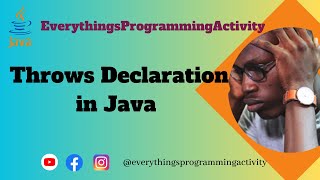 Download the video "Throws Declaration In Java | How to use the Throws keyword in Java"