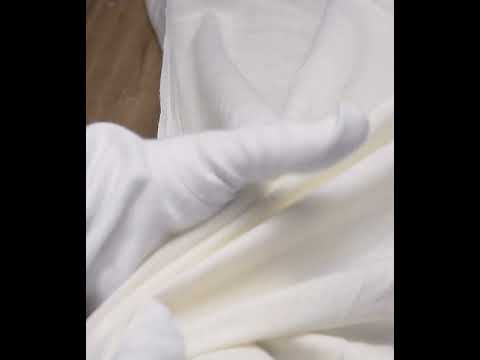 Plain White Hemp & Cotton 110 GSM Handwoven Fabric — video