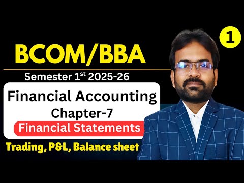 Financial Accounting Syllabus 2025 26 BCom 1st Year Semester 1st CWG for BCOM