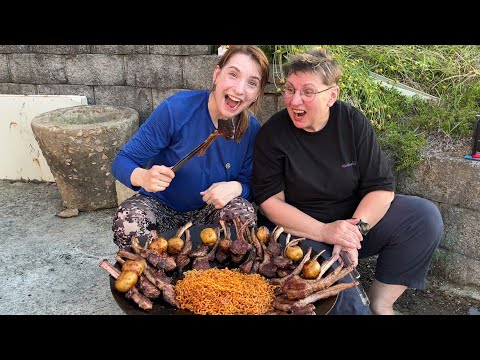 시골 모판걷고 장작패고 솥뚜껑에 양갈비 뜯는 우크라이나 아내