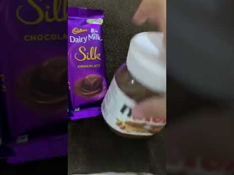 Many chocolates dairy milk,dairy milk silk and Nutella Ferraro spread